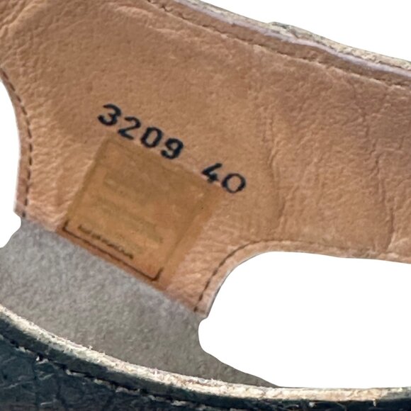 Taos Brown metallic Crackle Leather Adjustable Strap Women Wedge Sandals Size 40 - Picture 4 of 15